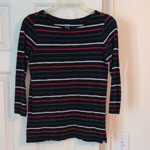 Boat Neck Striped Shirt